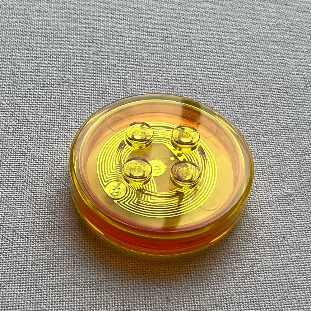 Lego Dimensions Generic Yellow Toy Tag Base only